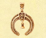 Птицевидный идол - подвеска из латуни - пермский звериный стиль - компания Кудесы