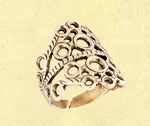 Солнечник - резное кольцо из латуни в древнерусском стиле - компания Кудесы